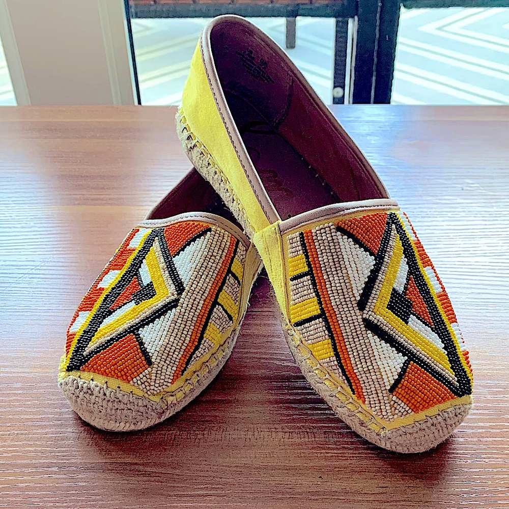 Sam Edelman beautifully beaded flat shoes